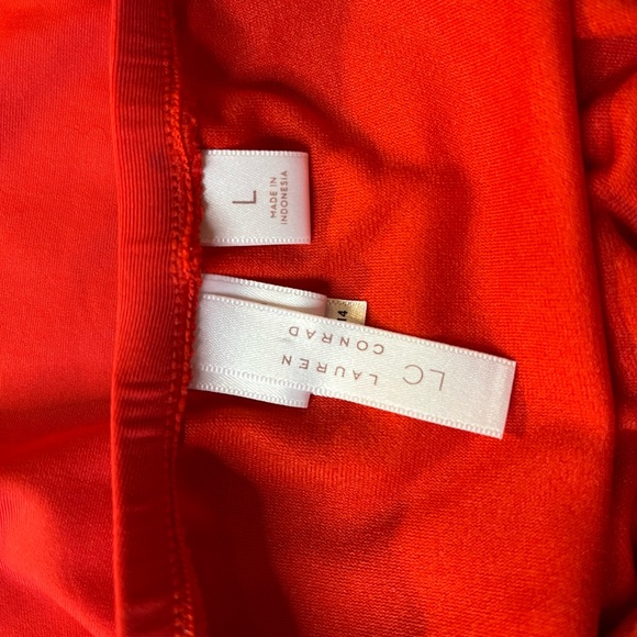 Lauren Conrad Women’s Red with White Lace Trim One Piece Swimsuit - Picture 9 of 12